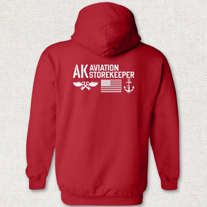 AK - Flag & Anchor Hoodie - Red