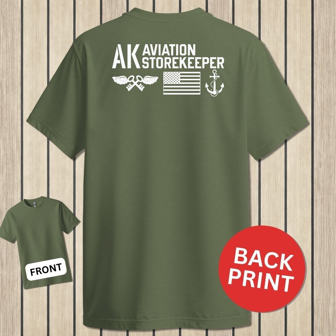 AK - Flag & Anchor - Military Green