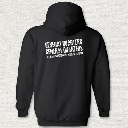 All Hands Man Your Battle Stations Hoodie - Black