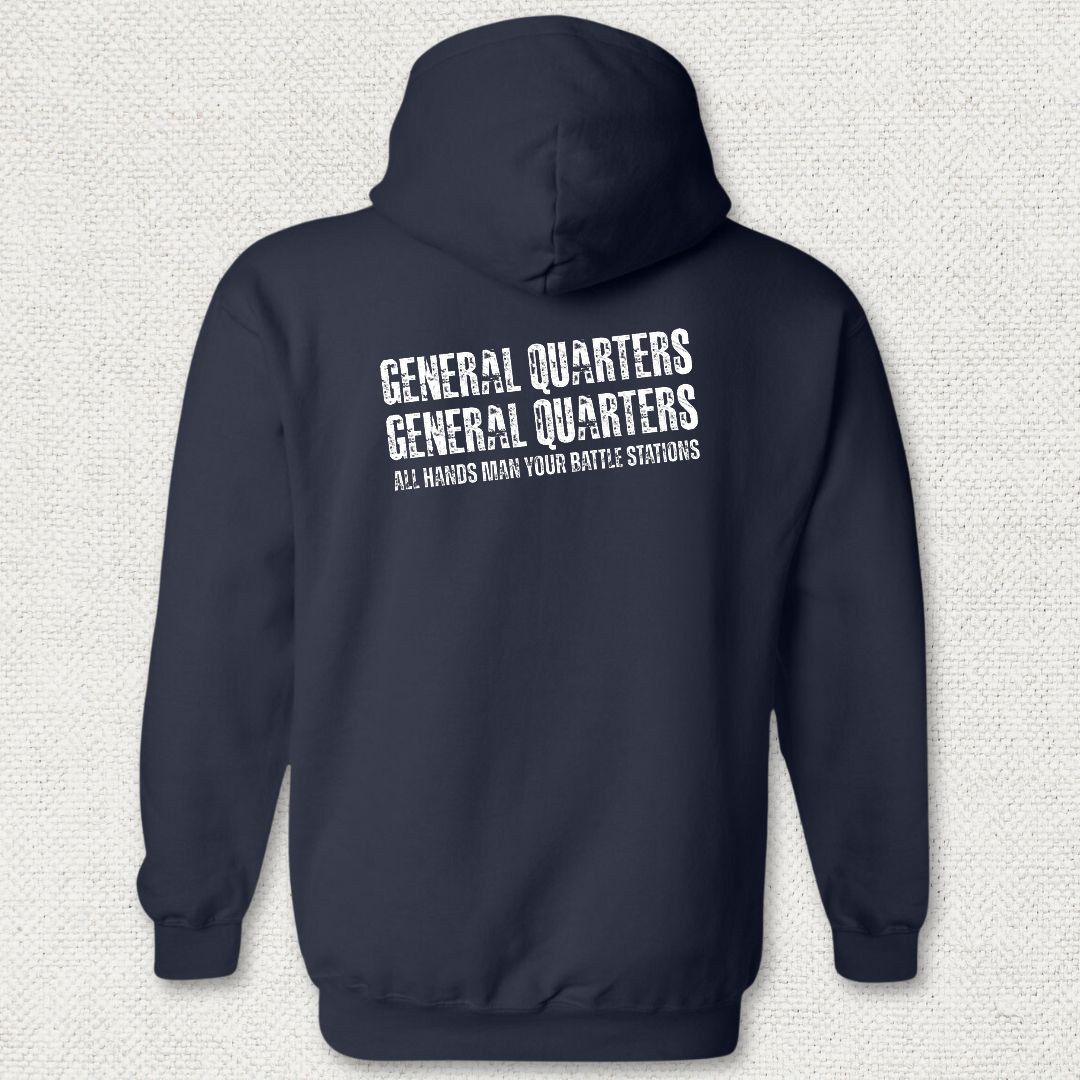 All Hands Man Your Battle Stations Hoodie - Navy