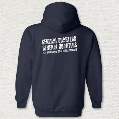 All Hands Man Your Battle Stations Hoodie - Navy