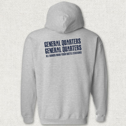 All Hands Man Your Battle Stations Hoodie - Sport Grey