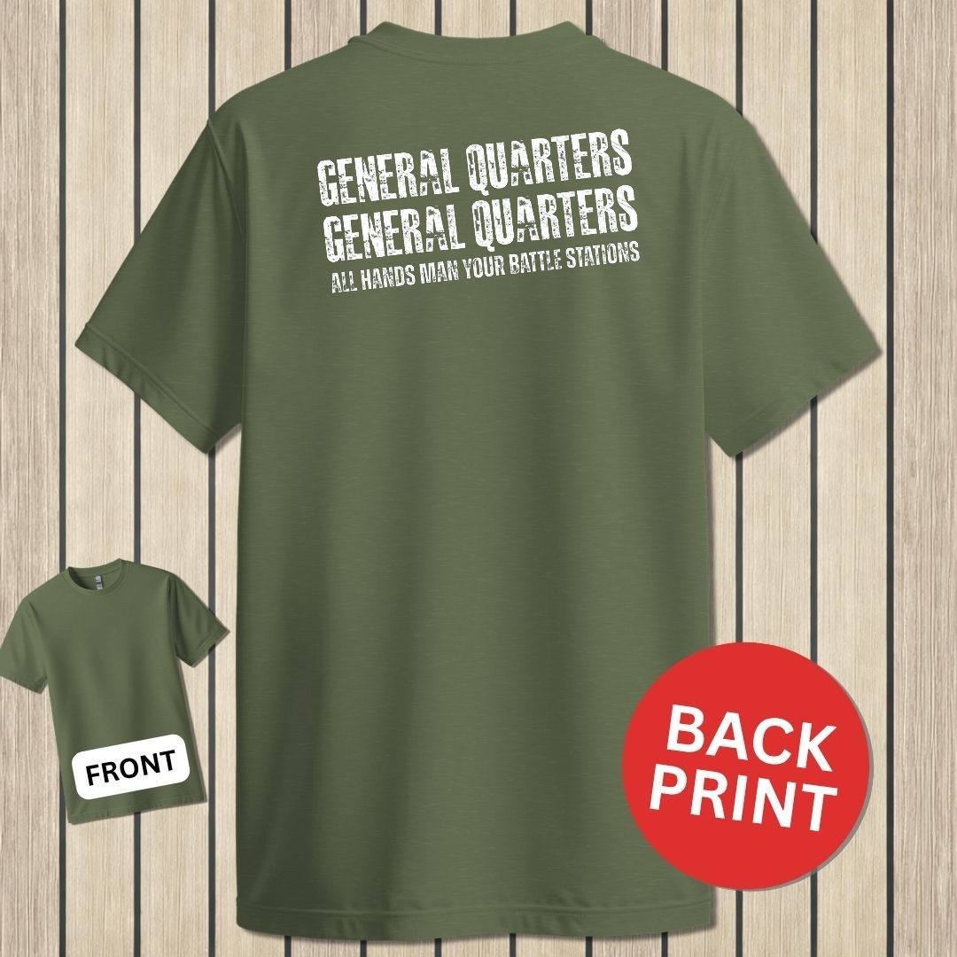 All Hands Man Your Battle Stations - Military Green