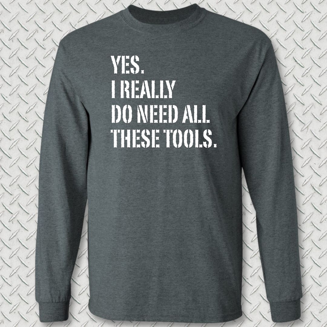All These Tools Long Sleeve Tee - Dark Heather