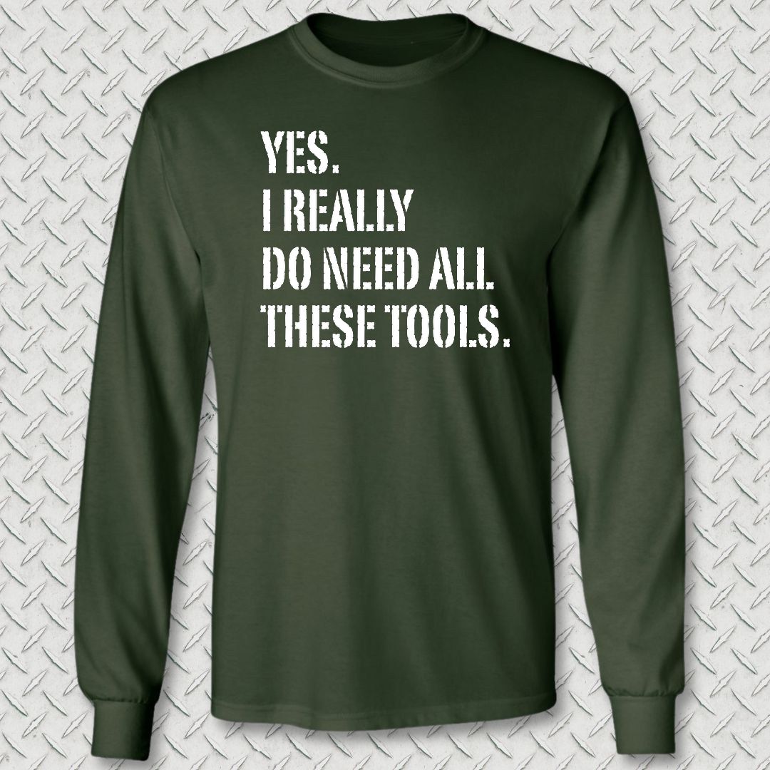 All These Tools Long Sleeve Tee - Forest Green