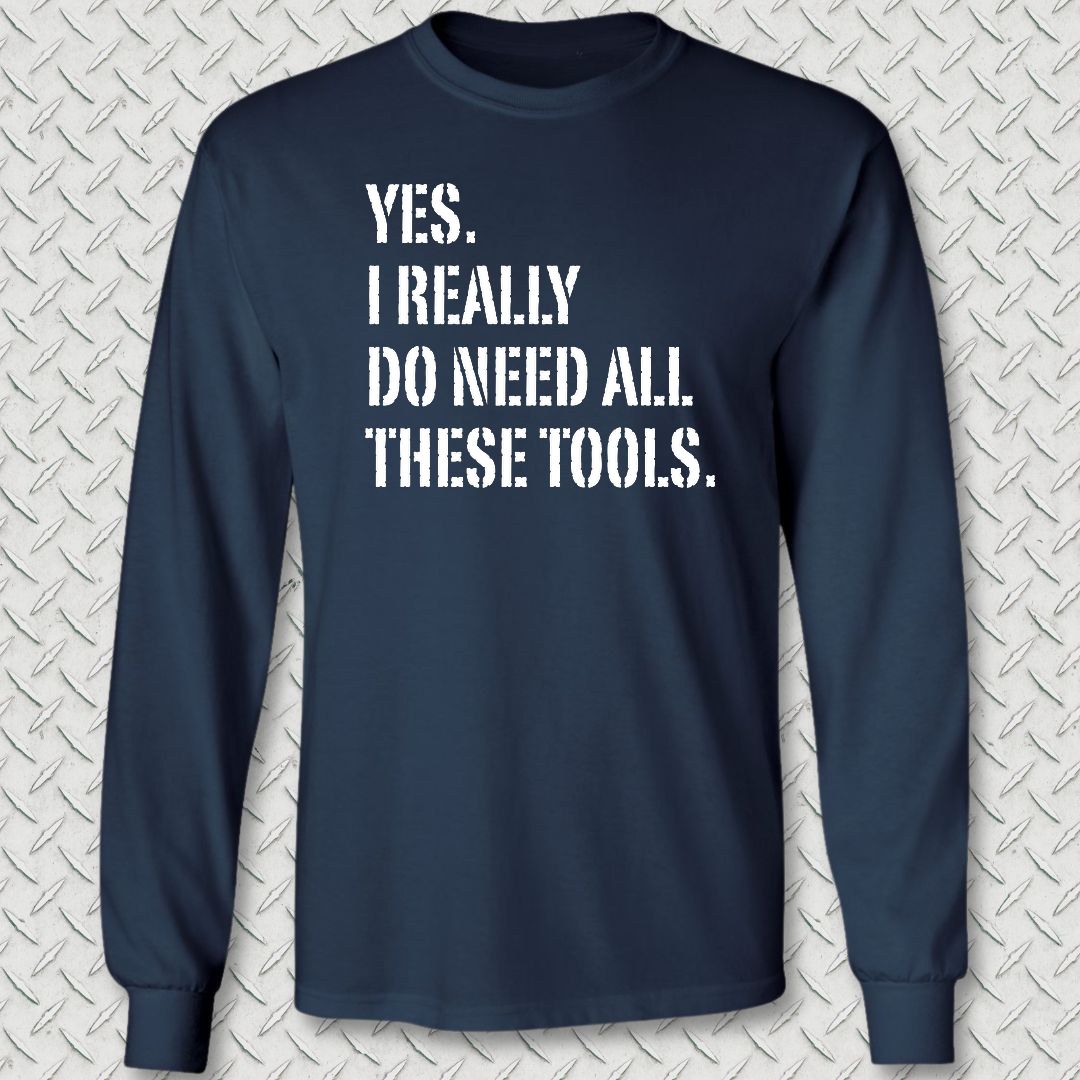 All These Tools Long Sleeve Tee - Navy