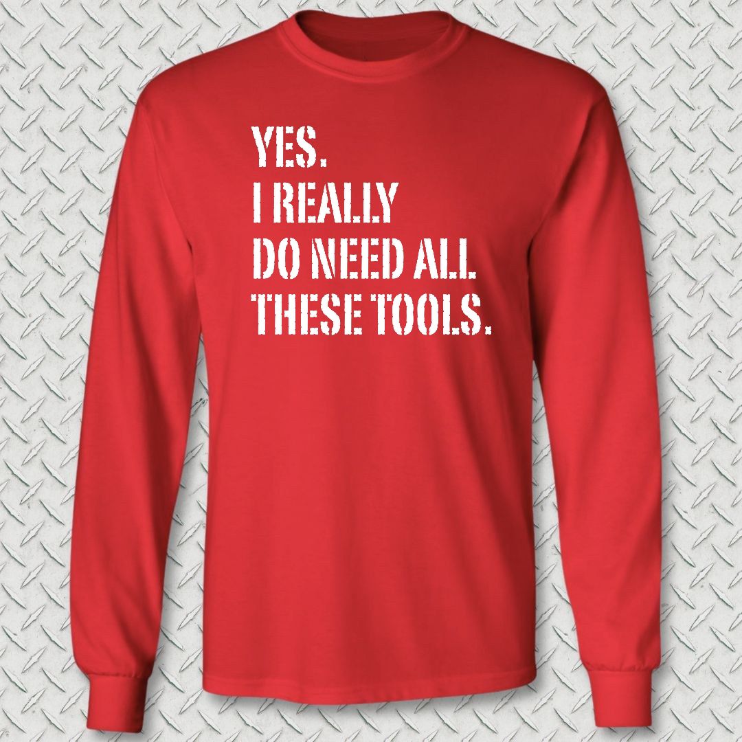 All These Tools Long Sleeve Tee - Red