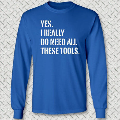 All These Tools Long Sleeve Tee - Royal Blue