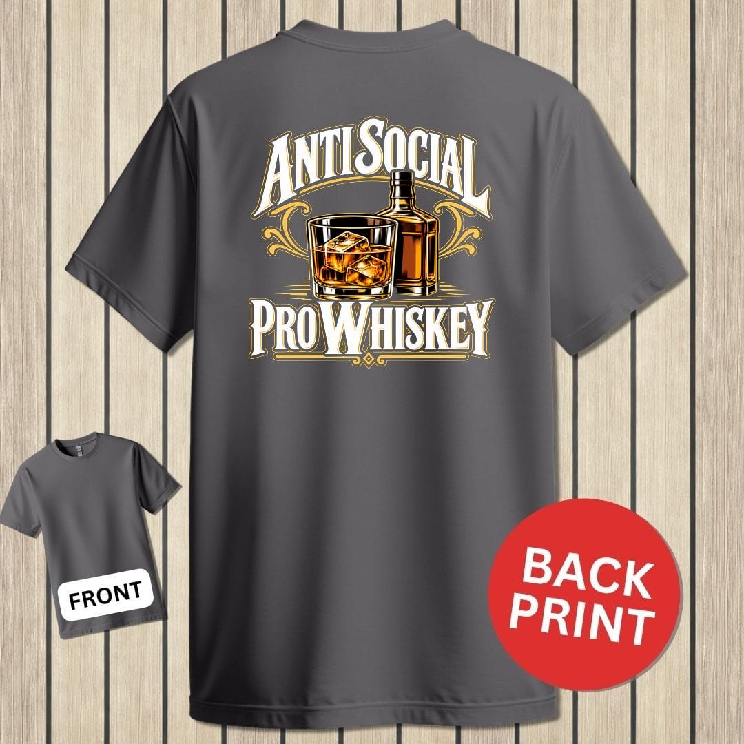 NavyHumor Classic Tee Charcoal / S Anti Social, Pro Whiskey