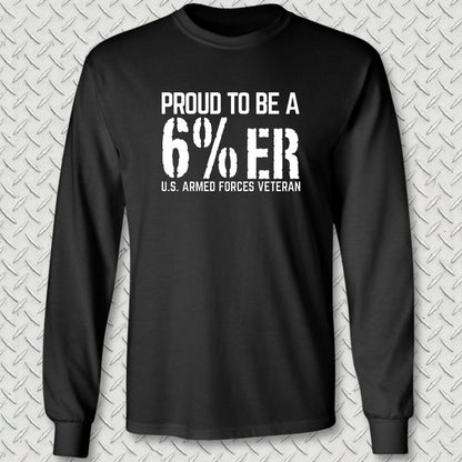 Armed Forces 6%er Long Sleeve Tee - Black
