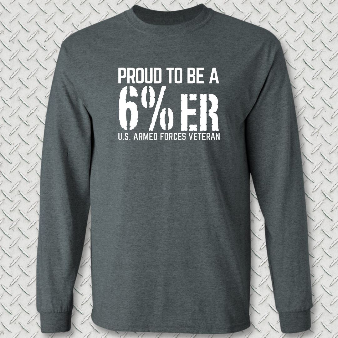 Armed Forces 6%er Long Sleeve Tee - Dark Heather