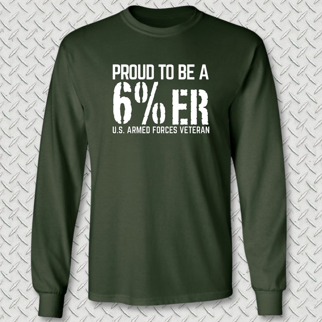 Armed Forces 6%er Long Sleeve Tee - Forest Green