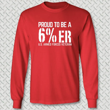 Armed Forces 6%er Long Sleeve Tee - Red