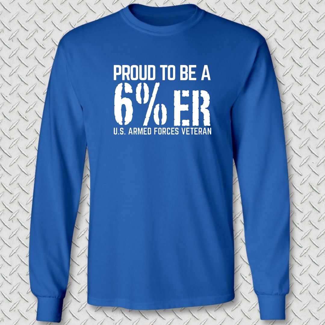 Armed Forces 6%er Long Sleeve Tee - Royal Blue