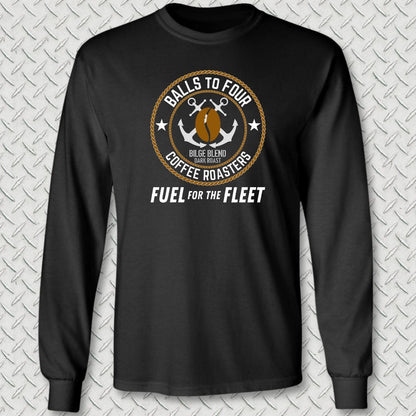 Balls To Four Coffee Roasters Long Sleeve Tee - Black