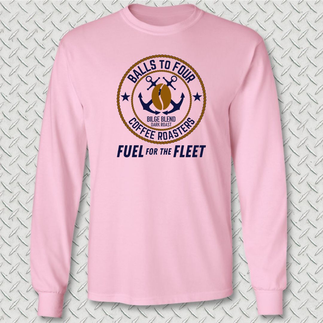 Balls To Four Coffee Roasters Long Sleeve Tee - Pink