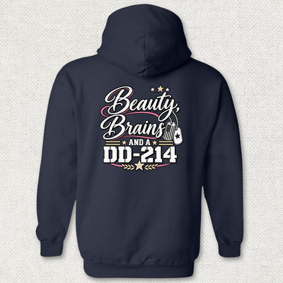 Beauty, Brains, and a DD-214 - DT Hoodie