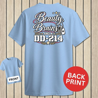 Beauty, Brains, and a DD-214 - DT - Light Blue
