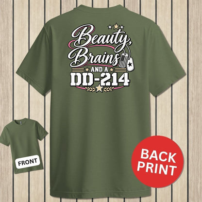 Beauty, Brains, and a DD-214 - DT - Military Green