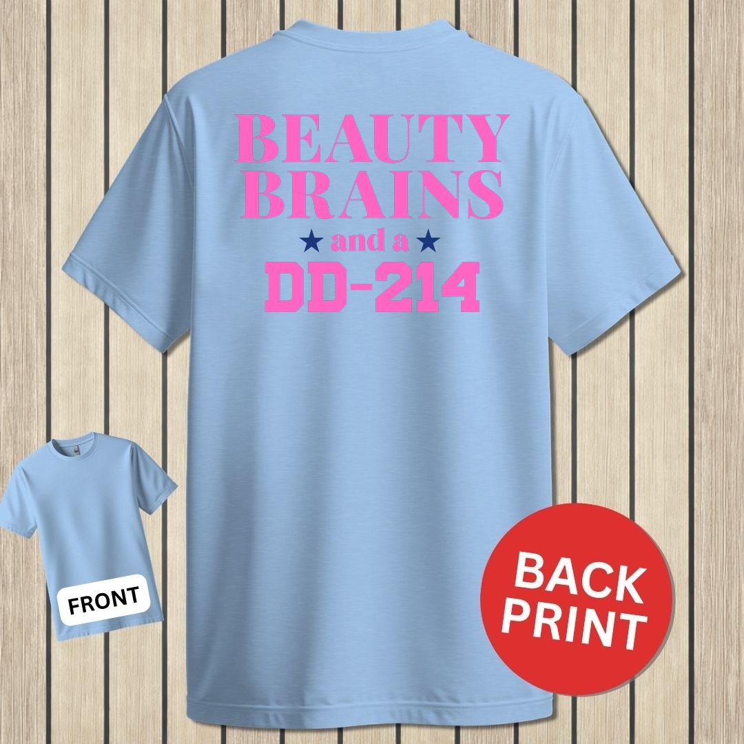 Beauty, Brains, DD-214 (Pink Edition) - Light Blue
