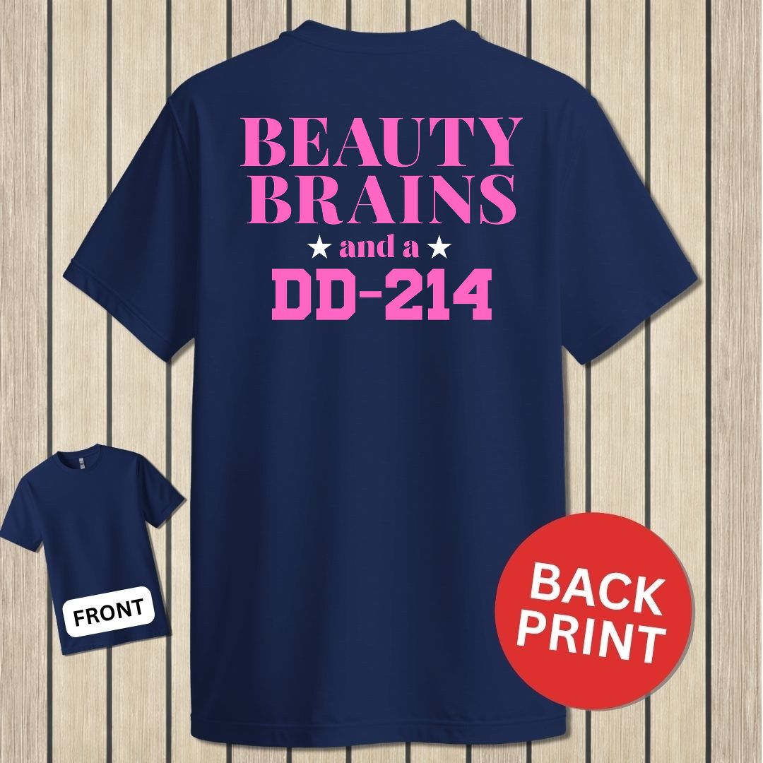 Beauty, Brains, DD-214 (Pink Edition) - Navy