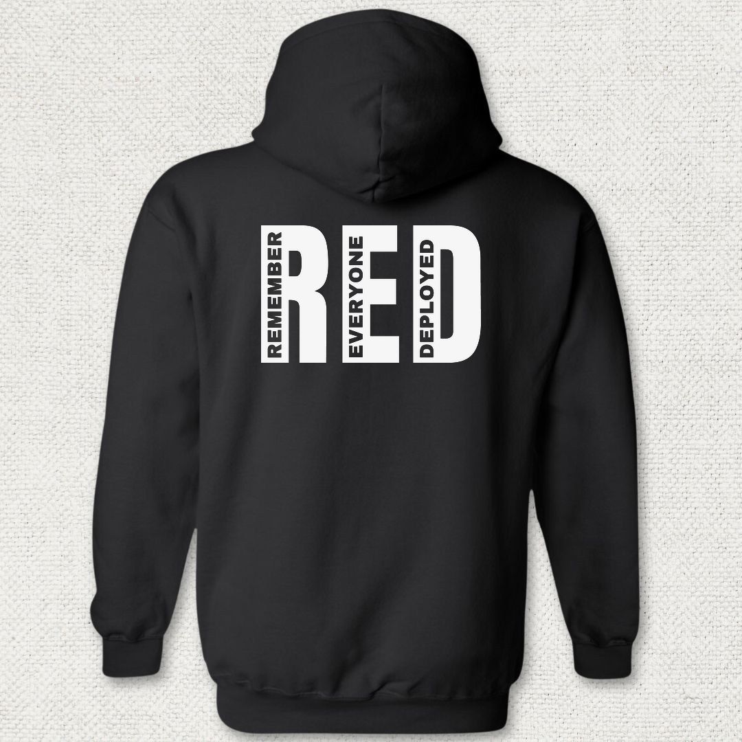 Big RED - Remember Everyone Deployed Hoodie - Black