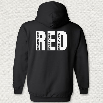 Big RED - Remember Everyone Deployed Hoodie - Black