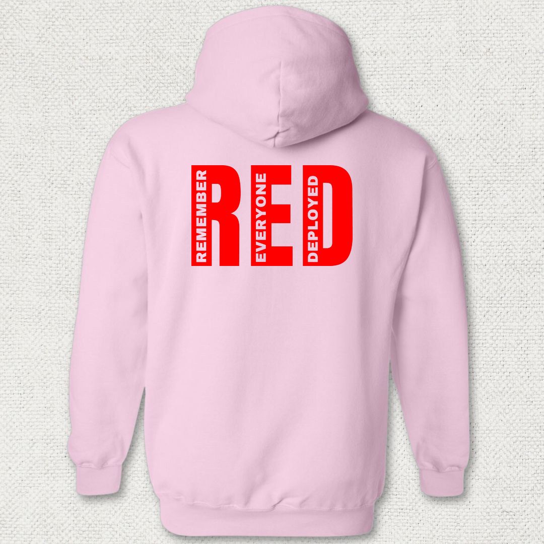 Big RED - Remember Everyone Deployed Hoodie - Pink