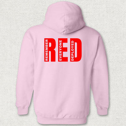 Big RED - Remember Everyone Deployed Hoodie - Pink