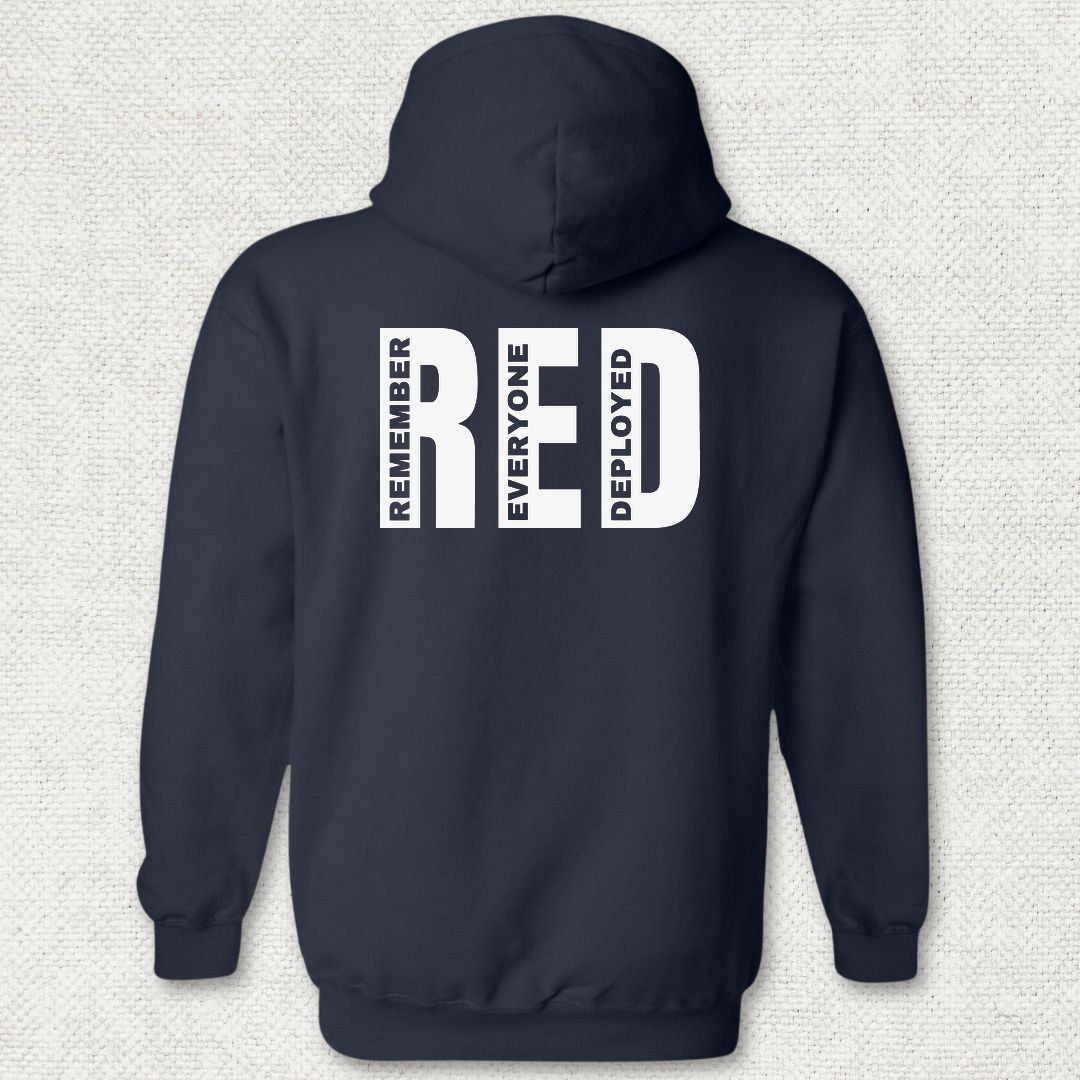 Big RED - Remember Everyone Deployed Hoodie - Navy