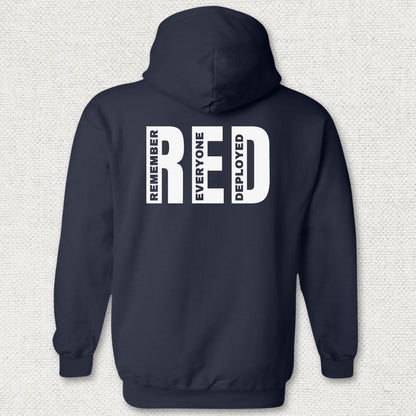 Big RED - Remember Everyone Deployed Hoodie - Navy