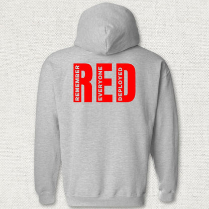 Big RED - Remember Everyone Deployed Hoodie - Sport Grey