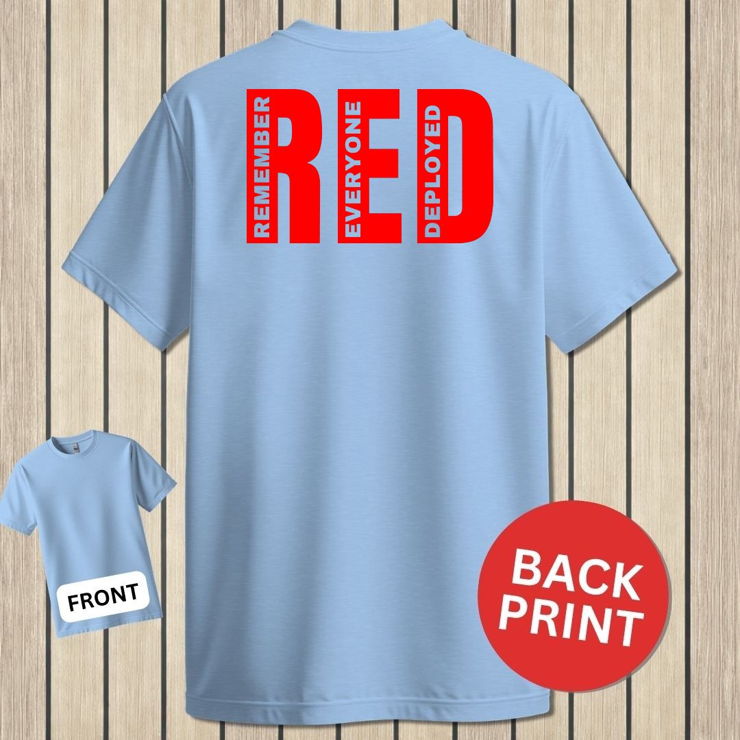 Big RED - Remember Everyone Deployed - Light Blue