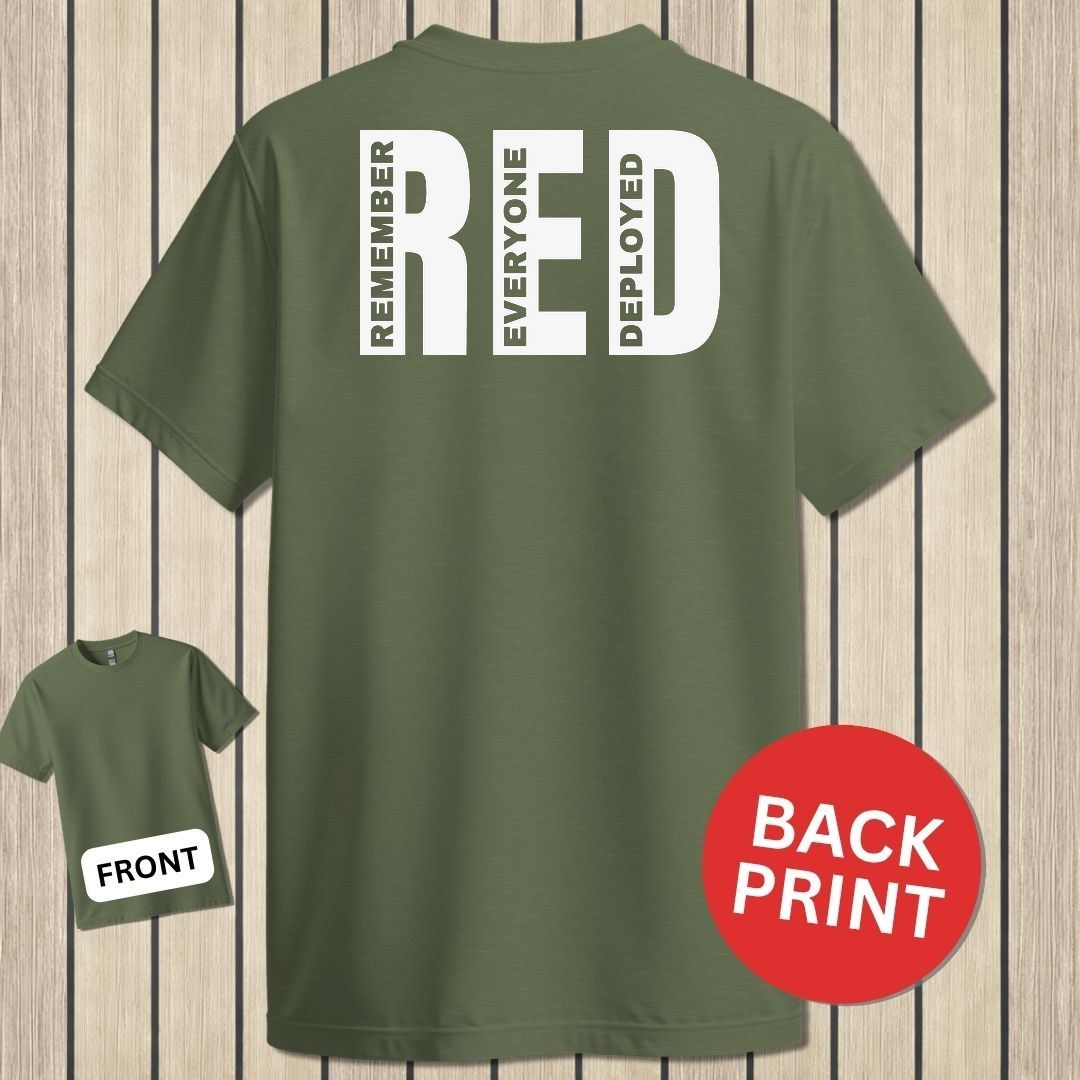 Big RED - Remember Everyone Deployed - Military Green