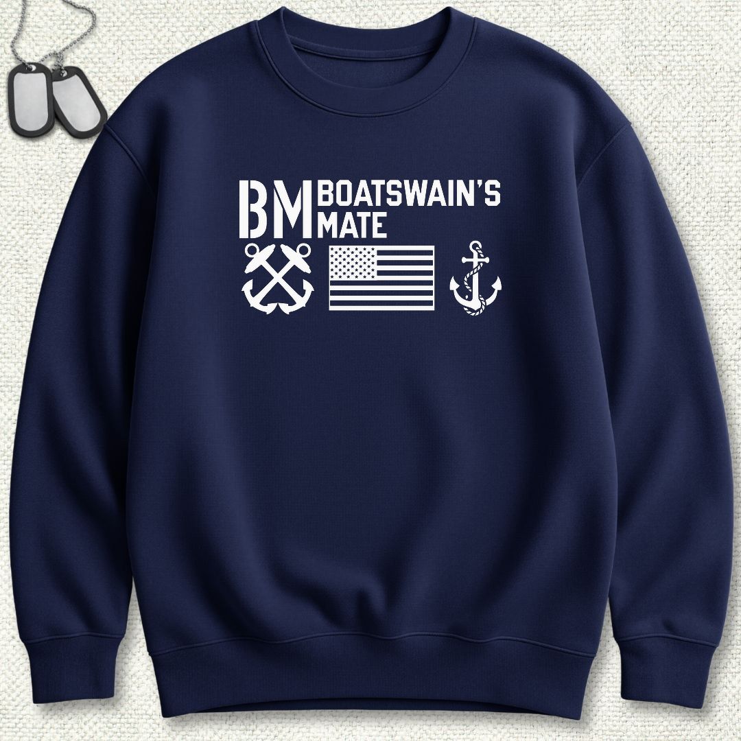 BM - Flag & Anchor Sweatshirt - Navy