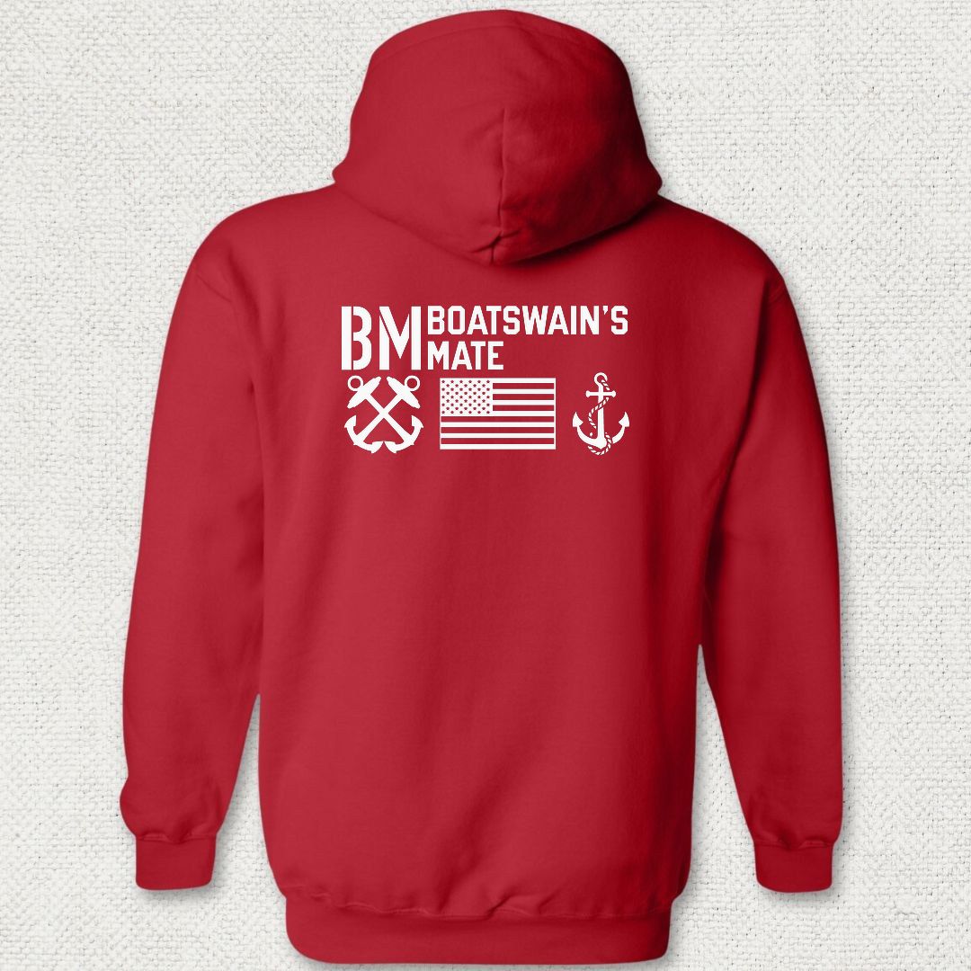 BM - Flag & Anchor Hoodie - Red