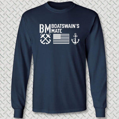 BM - Flag & Anchor Long Sleeve Tee