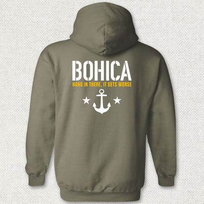 BOHICA - It Gets Worse Hoodie - Military Green