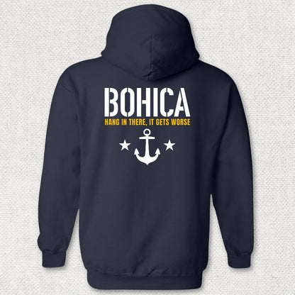 BOHICA - It Gets Worse Hoodie - Navy
