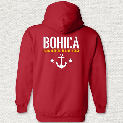 BOHICA - It Gets Worse Hoodie - Red