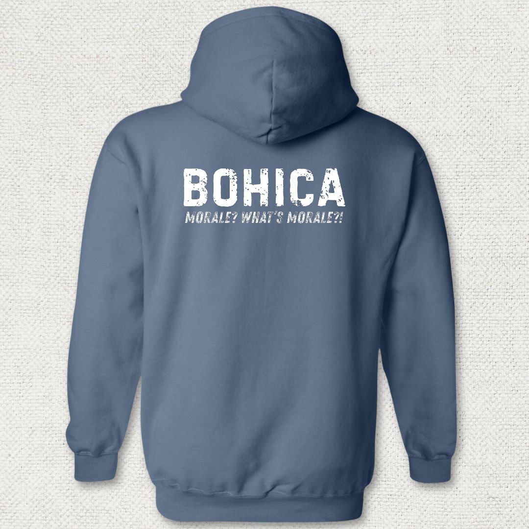BOHICA - What's Morale? Hoodie - Heather Navy