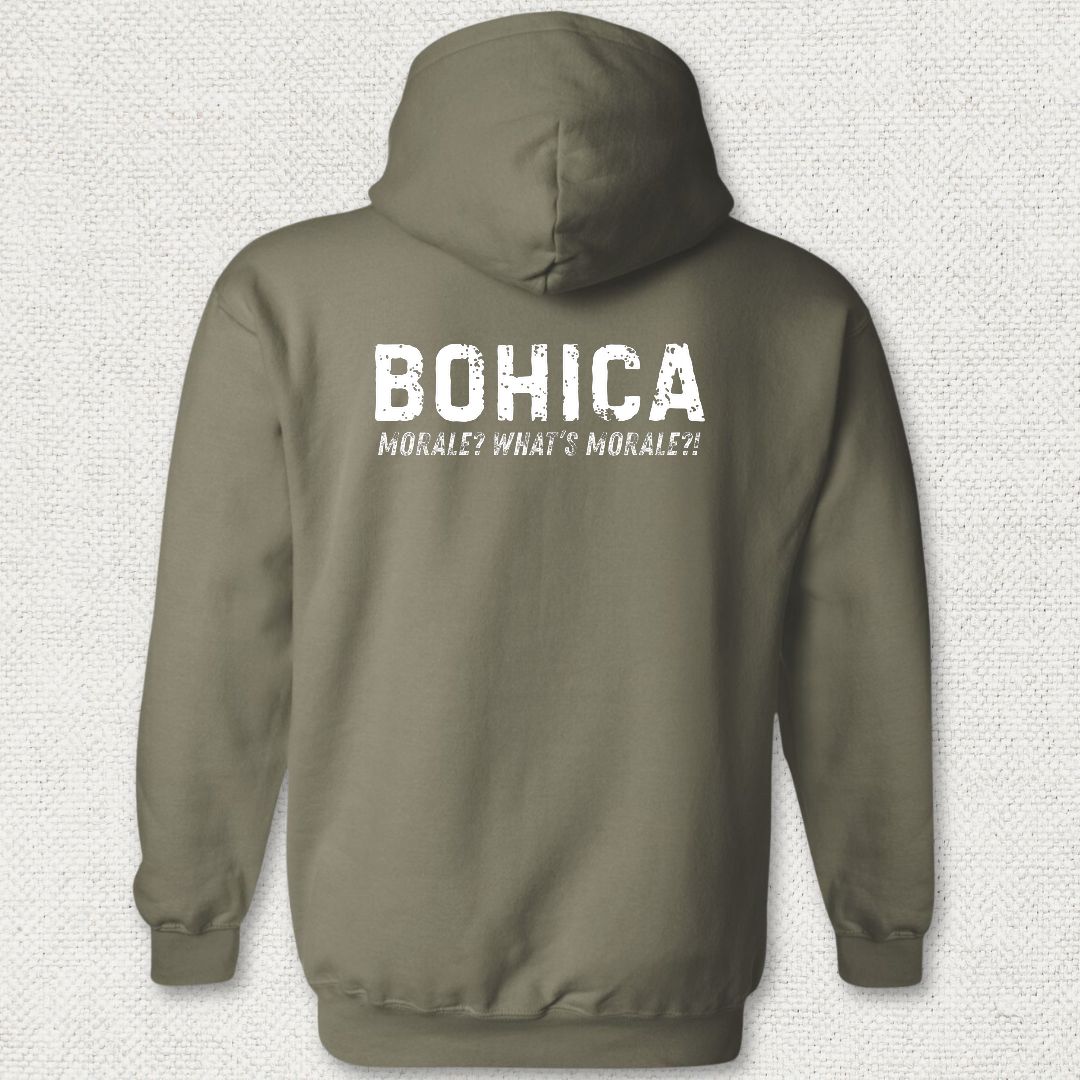 BOHICA - What's Morale? Hoodie - Military Green