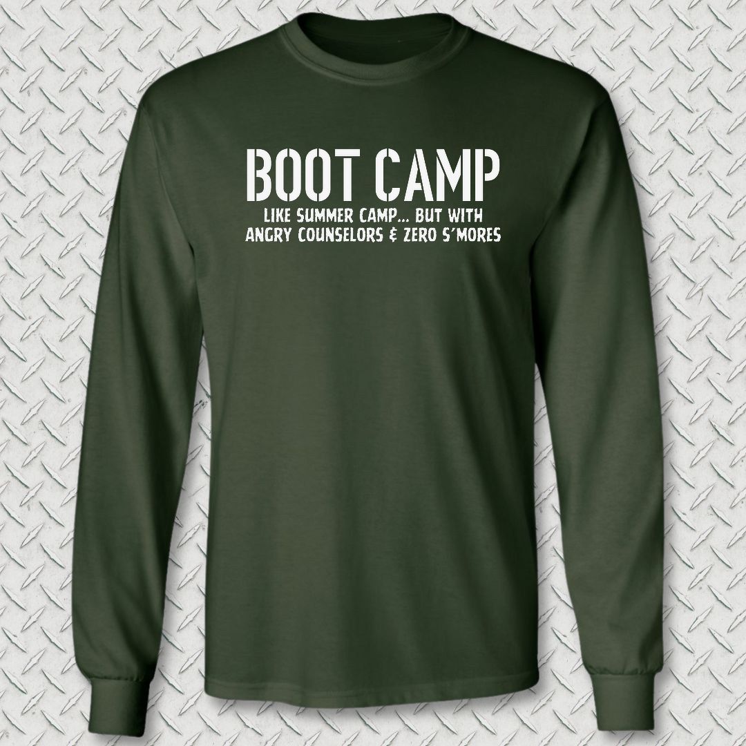 Boot Camp - Like Summer Camp Long Sleeve Tee - Forest Green