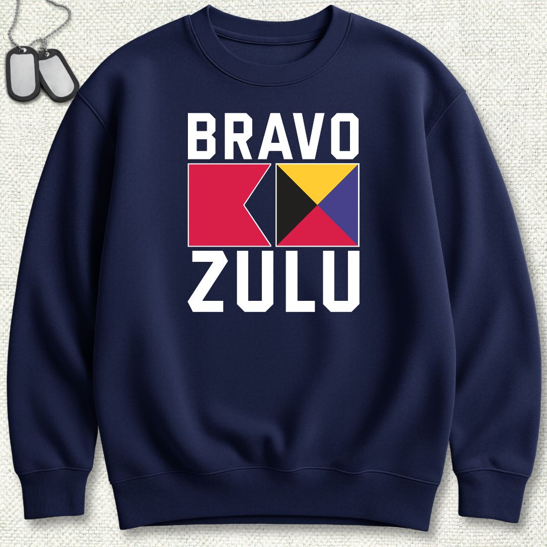 Bravo Zulu Signal Flags Sweatshirt - Navy