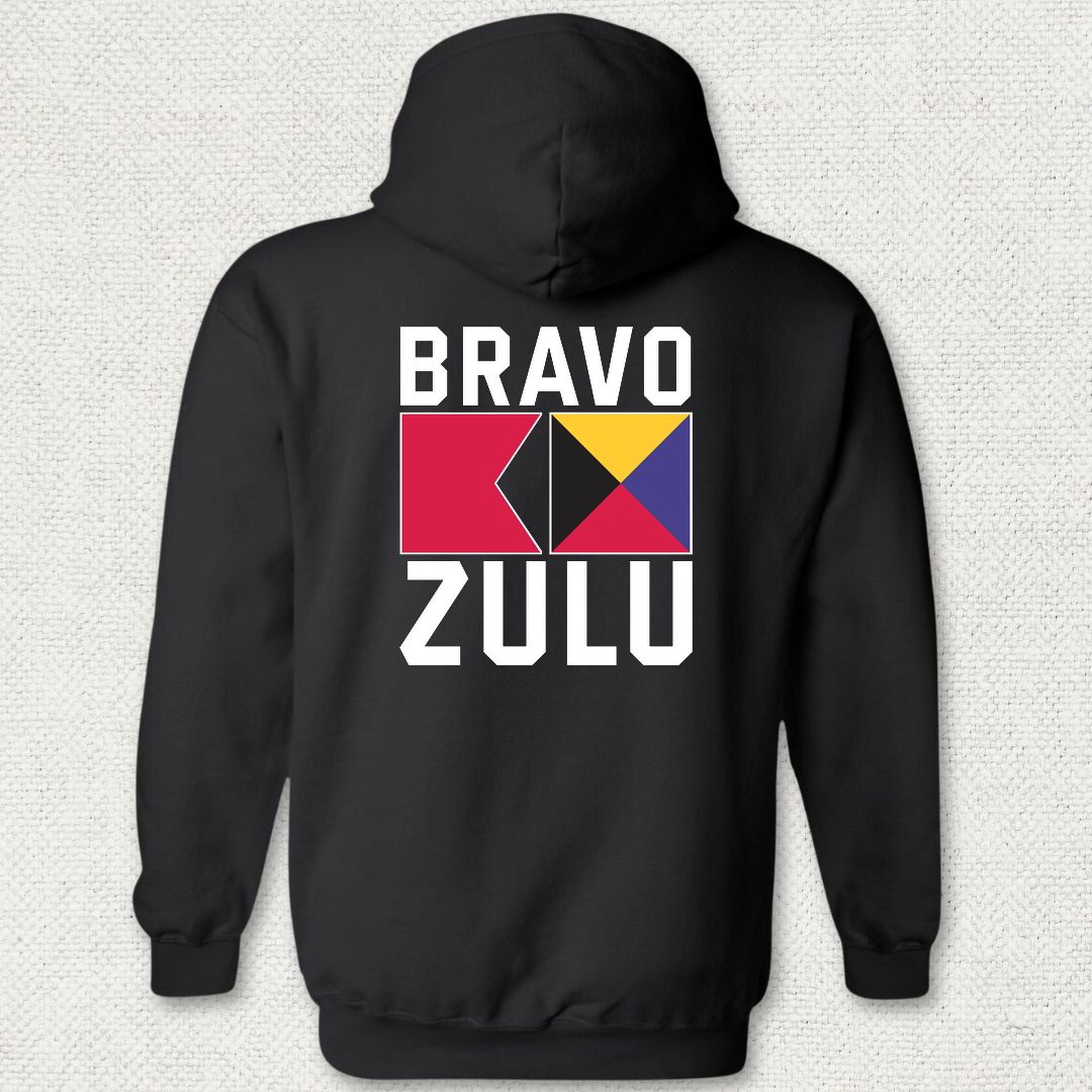 Bravo Zulu Signal Flags Hoodie - Black