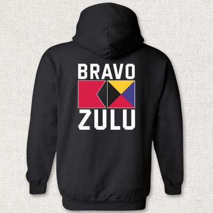 Bravo Zulu Signal Flags Hoodie - Black