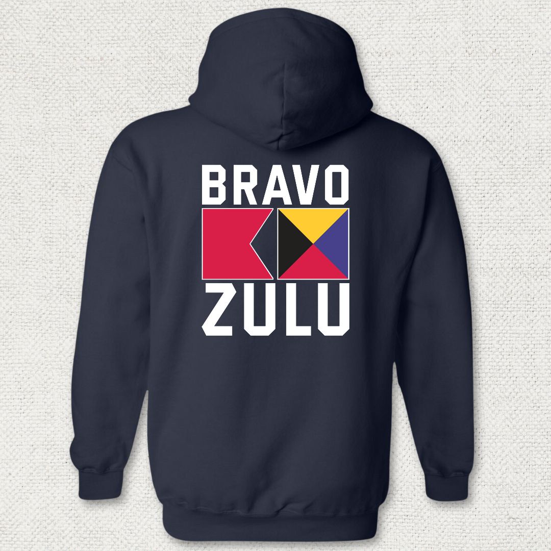 Bravo Zulu Signal Flags Hoodie - Navy