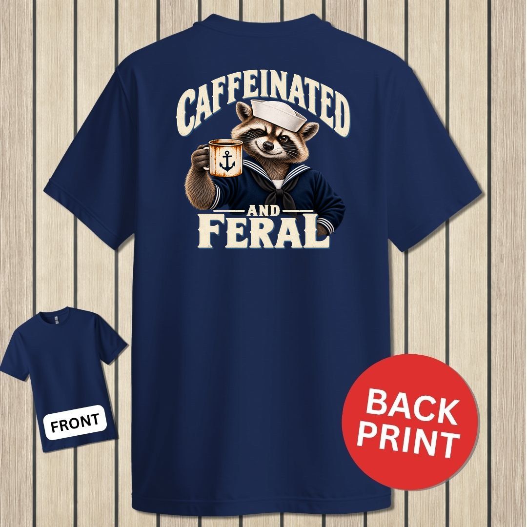 Caffeinated And Feral - Navy