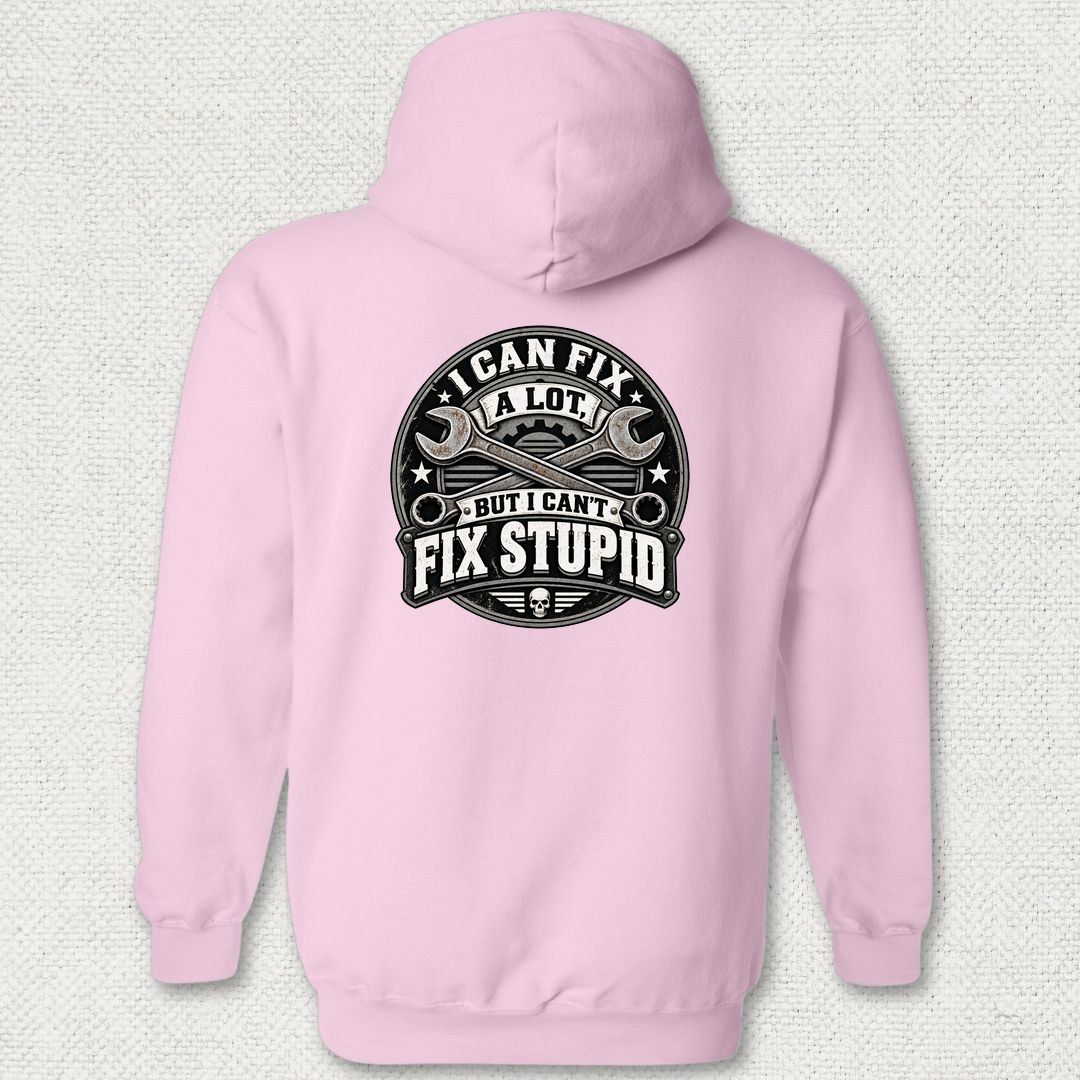 Can't Fix Stupid Hoodie - Pink
