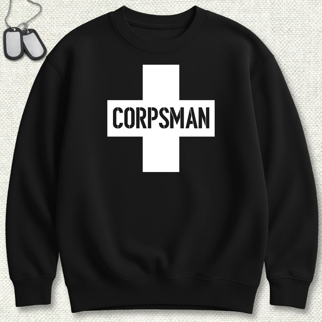 Corpsman Cross Sweatshirt - Black